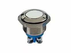 Velleman Drucktaster Edelstahl 19 mm, flach 48 V DC / 2 A