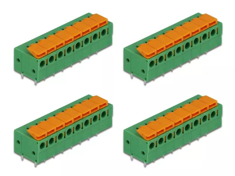 Delock Steckverbinder Terminalblock 8Pin 5,08mm Drucktaster, 4x 2 Delock Steckverbinder Terminalblock 8Pin 5,08mm Drucktaster, 4x – Bild 2