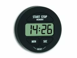 TFA Dostmann Timer Digital mit Stoppuhr, Schwarz