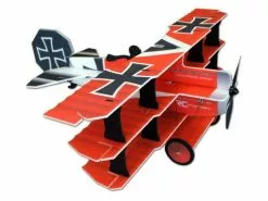 RC-Factory Flugzeug Crack Fokker Dr.1 Bausatz Rot