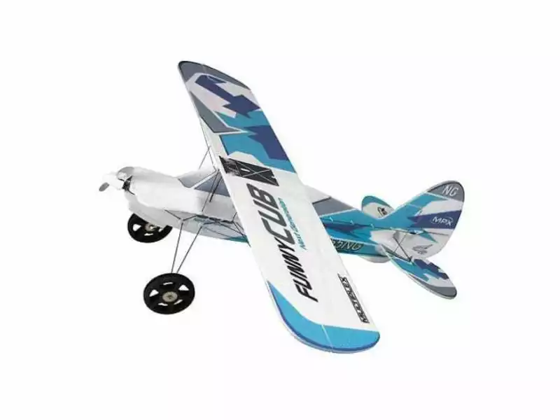 Multiplex Flugzeug FunnyCub Indoor Edition Bausatz Blau 1 Multiplex Flugzeug FunnyCub Indoor Edition Bausatz Blau